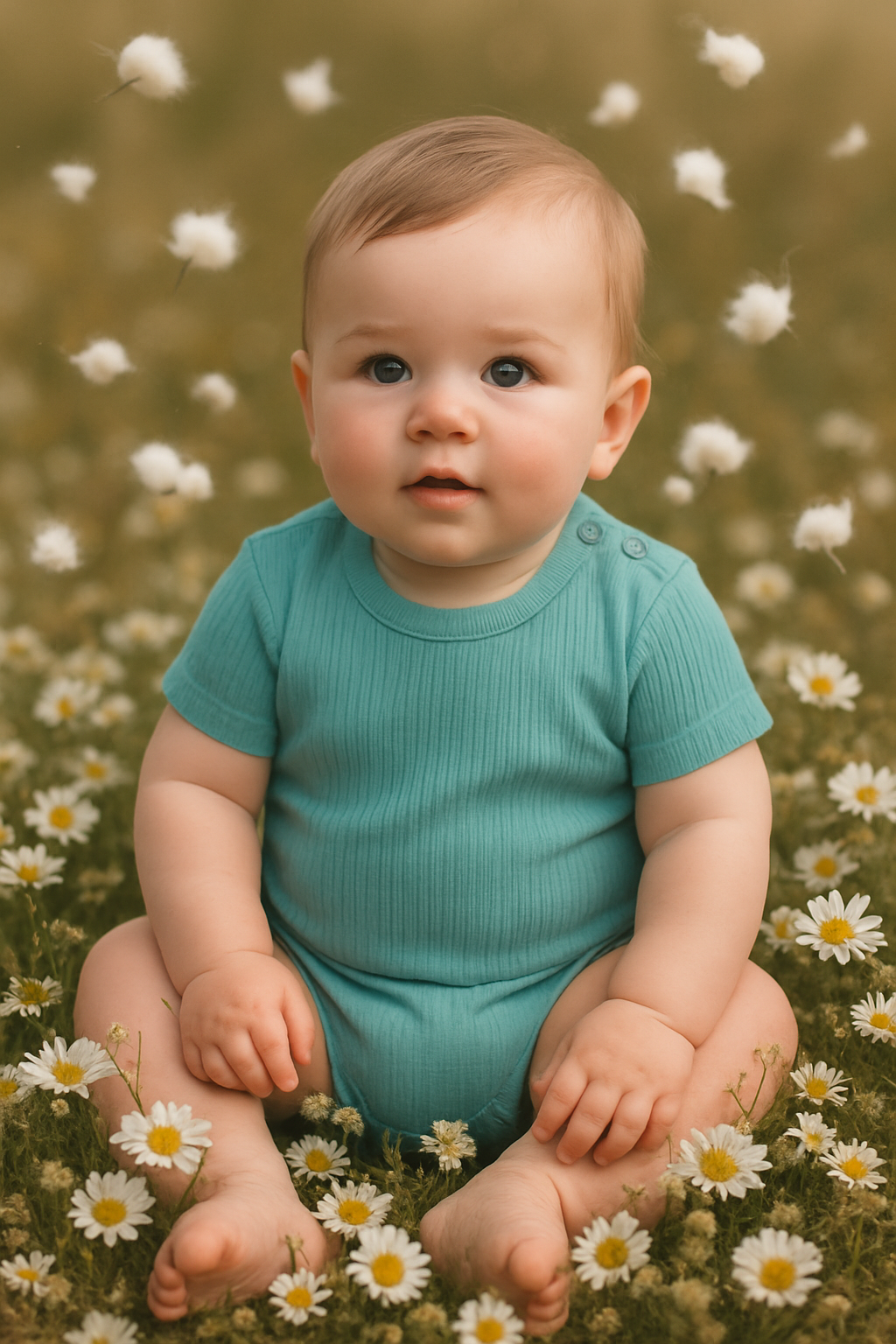 "Ciel Marin" Bamboo Ribbed Bodysuit (Teal)