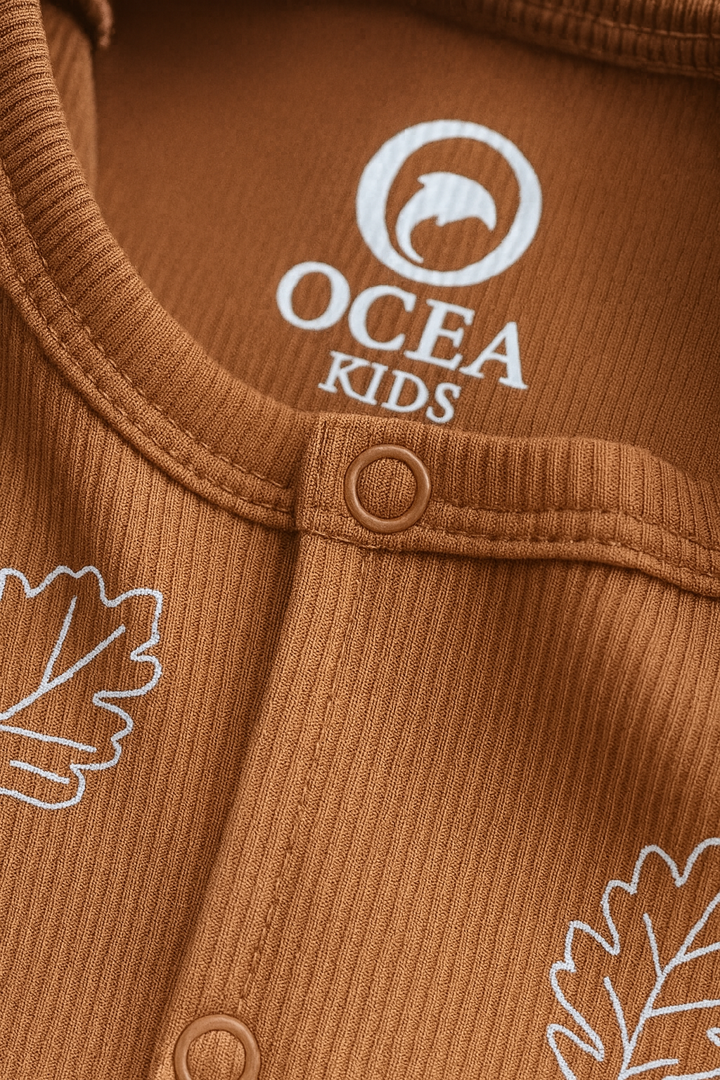 "Terre d'automne" Bamboo Ribbed Sleepsuit