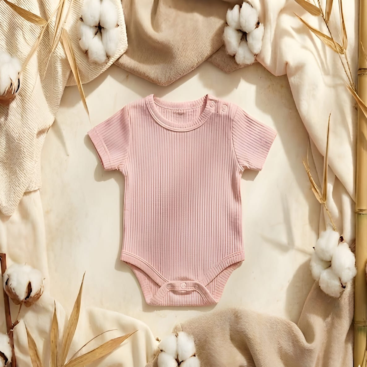 "Magnolia" Bamboo Ribbed Bodysuit