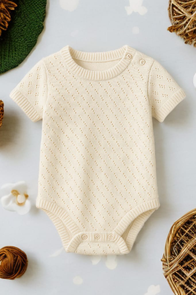 "Peau d'Ange" Pointelle Knit Bodysuit